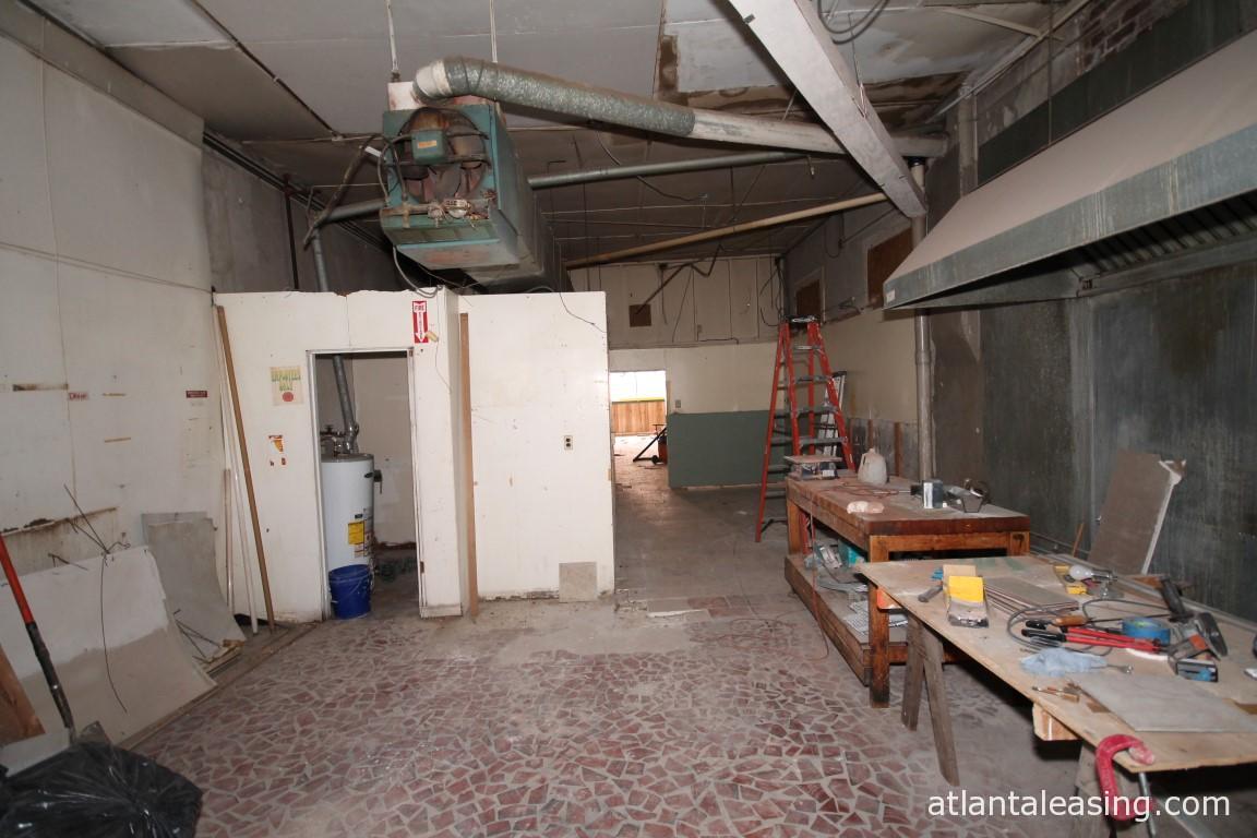 Ground floor restaurant - kitchen (view from rear)