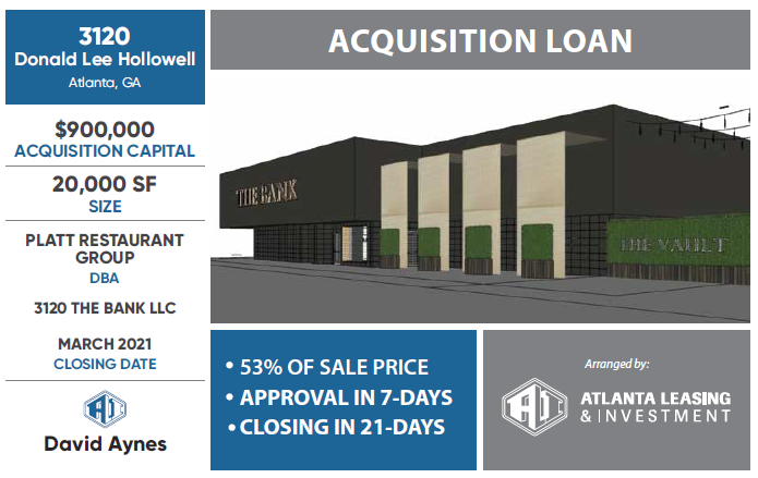 AL&I arranges acquisition loan for Platt Restaurant GroupAtlanta Leasing &  Investment